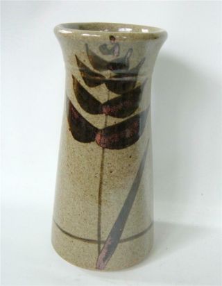 Vintage John Jelfs Studio Stoneware Art Pottery Vase Bourton On The Water 8 "