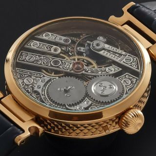 Luxury Audemars Piguet Skeleton Mens Wristwatch based on Vintage Movement 4