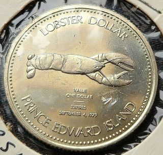 1979 Summerside Prince Edward Island $1 Trade Dollar - Pei Lobster Dollar