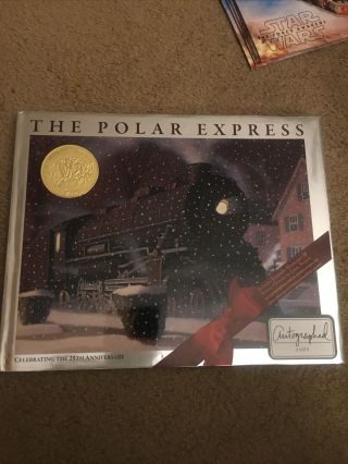 Chris Van Allsburg Signed Polar Express Book Hb Dj W/ Special Ornament & Cd 25th