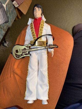 1984 Elvis Presley 12” Doll With Jumpsuit And Guitar Eugene Doll Co.