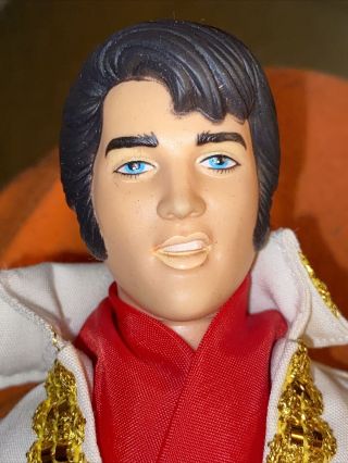 1984 Elvis Presley 12” Doll With Jumpsuit And Guitar Eugene Doll Co. 3