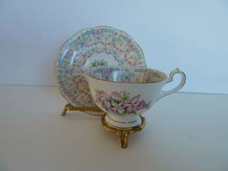 Queen Anne Royal Bridal Gown Cup And Saucer