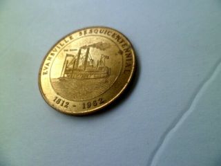 Evansville Indiana Sesquicentennial 1812 - 1962 Good for 50c Trade Brass 34mm Coin 3