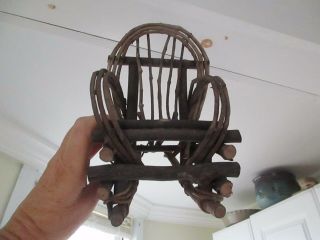 Rustic Doll/teddy Bear Rocking Chair - Handmade Bent Twig Wood Display