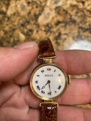 Ww1 Era Rolex Men’s Trench Style Watch 9kt Solid Gold