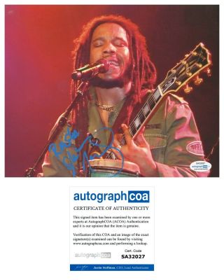 Stephen Marley Reggae Signed Autograph 8x10 Photo Acoa Cert Bob Grammy