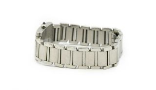 Ladies Steel Cartier Tank Francaise Wristwatch Ref 2384 Circa 2000 ' s 2