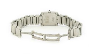 Ladies Steel Cartier Tank Francaise Wristwatch Ref 2384 Circa 2000 ' s 5