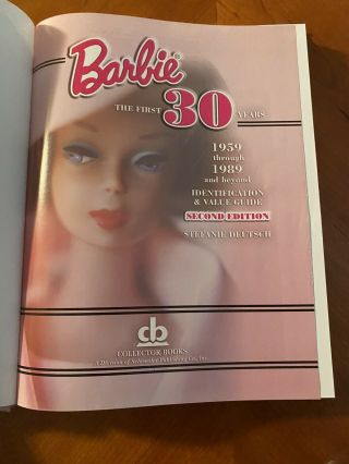 Barbie The First 30 Years 1959 - 89 ID and Value Guide 2nd Edition Deutsch 2003 2