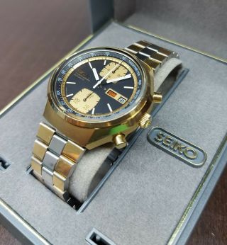Boxed Vintage Seiko John Player Special Gold Plated 6138 - 8030 From August 1977
