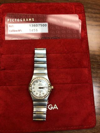 Ladies Omega Constellation 18k Rose Gold & Diamond Watch