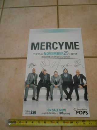 Vintage Mercy Me Signed / Autographed Concert Tour Poster I Can Only Imagine Htf