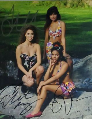 Saved By The Bell Cast X3 Hand Signed 8x10 Photo W/holo Tiffani Berkley Voor