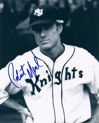 Robert Redford Signed The Natural 8x10 Baseball Closeup Roy Hobbs & Wonder Bat