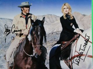 Sean Connery Brigitte Bardot Celebrity Signed 8x10 Photo W/coa