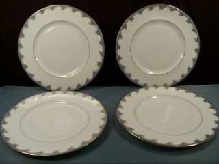 Set Of 4 Royal Doulton Marlborough Pattern Dinner Plates 10 5/8 " Wide