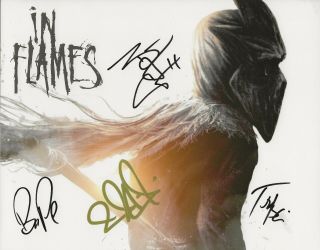 In Flames Band Real Hand Signed 8x10 " Photo 1 Autographed Anders Friden,  3
