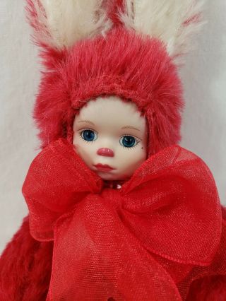 Marie Osmond Porcelain Head Doll Red Bunny By Knickerbocker 11 