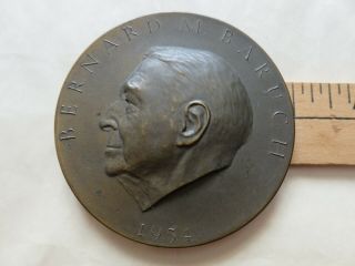 Bernard M Baruch 1954 Bronze Coin Metal Medallic Art Co Ny 3 "