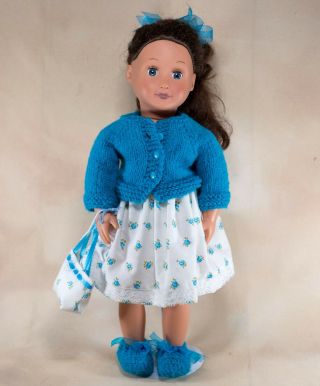 Our Generation 18 " Battat Girl Doll Vinyl Brown Hair Blue Eyes