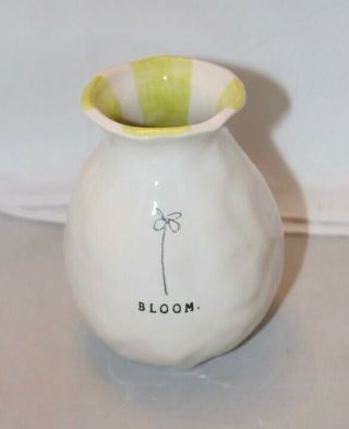 Rae Dunn Boutique Bloom Vase Lime Green Stripe We Are Not Numbering Magenta Deco