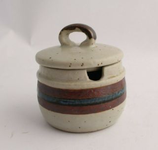 Vintage Otagiri Horizon 2 Pc Small Mustard Condiment Jar & Lid