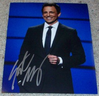 Late Night With Seth Meyers Signed Autograph Snl 8x10 Photo I W/exact Proof