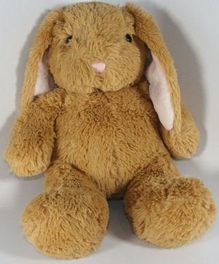 Build A Bear Workshop Light Brown Bunny Rabbit Pink Ears And Nose Plush Toy Babw