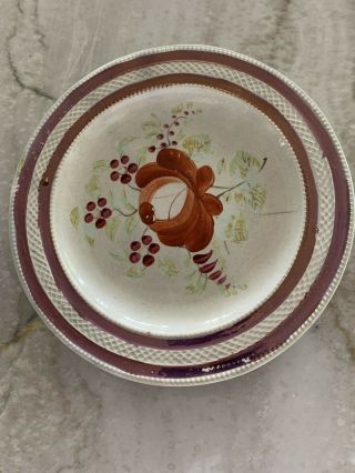 Staffordshire King’s Rose Style Toddy Plate 6 3/4” Hairline Crack