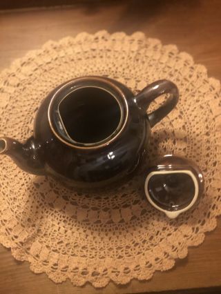 Vintage Sadler Dark Brown Betty Style Glossy Teapot England Collectible 2