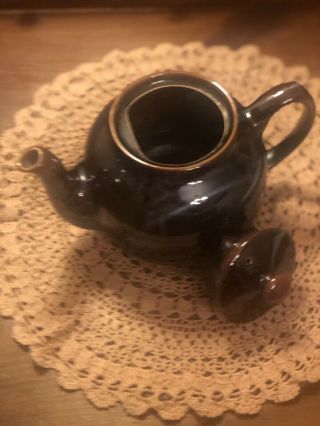 Vintage Sadler Dark Brown Betty Style Glossy Teapot England Collectible 3