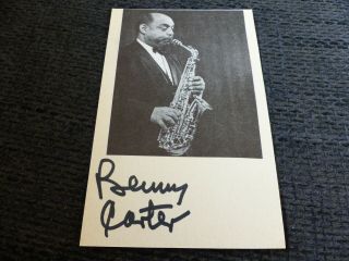 Benny Carter Signed 4x6.  5 Inch Paper Jazz Autograph Inperson Look