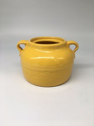 Bauer Pottery Plain Ware Yellow 1 Quart Bean Pot No Lid