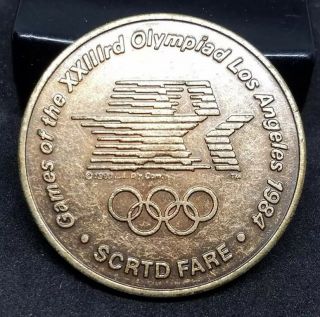 1984 Xxiiird Olympic Games Token ◇ Los Angeles California ◇ Ca450bc ◇ Scrtd Fare