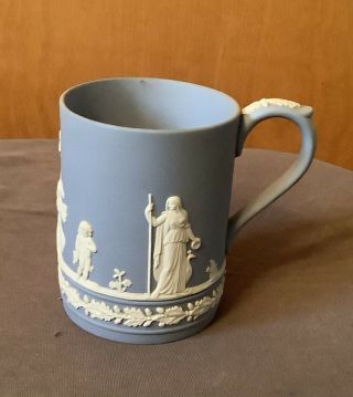Vintage Wedgwood Jasperware Large Blue Mug / Tankard
