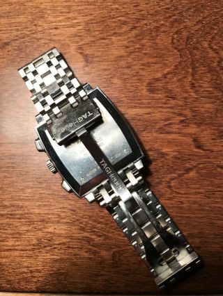 Tag Heuer Monaco Automatic Men ' s Watch Stainless Bracelet Black Dial CW2111 - 0 3