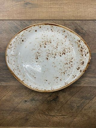Steelite Craft England Plate White Freestyle Salad Plate (s),  9 3/4 " X 8 "