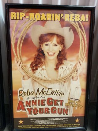 Reba Mcentire Annie Get Your Gun Poster 2001 Broadway Run Framed Postercard.