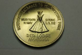 1972 - Token - Medal - Red Lodge Montana - Yellowstone Park Centennial Dollar