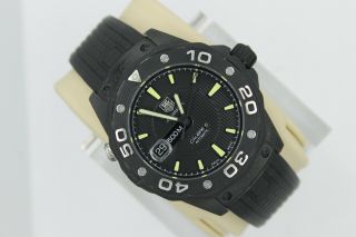 Tag Heuer Black Aquaracer Watch Mens Waj2180.  Ft6015 Automatic Calibre 5 Rubber