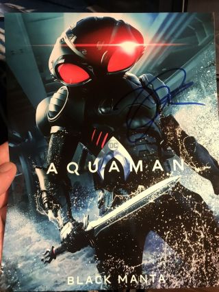 Yahya Abdul - Mateen Ii Aquaman Authentic Signed 8x10 Glossy Black Manta Photo