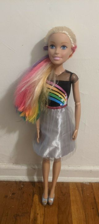 Barbie 28” Rainbow Sparkle Best Fashion Friend Doll Blonde Hair Kids Girl Toys