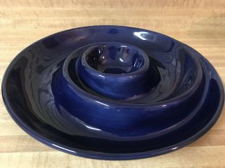 Tabletops Gallery Corsica Chip And Dip Serving Dish Plate