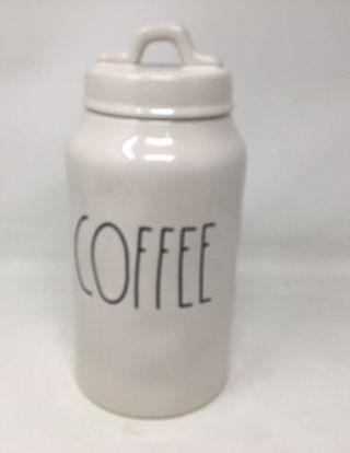 Htf Rare Rae Dunn Coffee Canister Dimpled Large Letter By Magenta