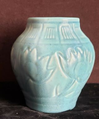 1931 Turquoise Rookwood Vase,  Great Arts And Crafts Look Production Second