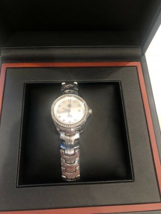 Tag Heuer Link Diamond Dial And Bezel Mother Of Pearl Wrist Watch For Women
