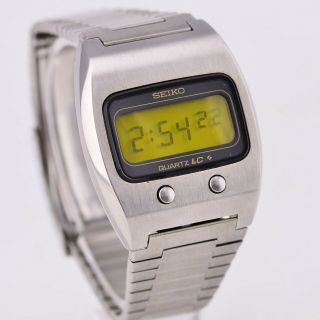1974 Vintage Seiko Digital Lemon Face Quartz Lcd Watch 0624 - 5000 D920