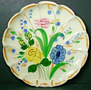 Blue Ridge Potteries China Floral Pattern Dorothy Bonbon 9 - 1/8 " Shell Shape