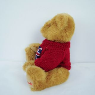Harrods Knightsbridge UK Teddy Bear Plush UK Flag Sweater Red Union Jack 11 